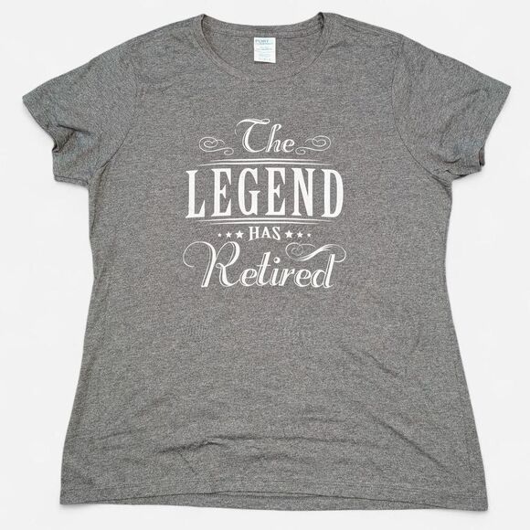 The Legend Has Retired Women's Retirement Graphic Novelty Tee - Picture 1 of 4